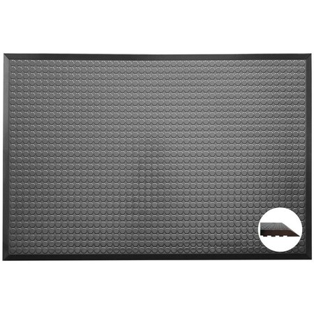 Ergomat Infinity Deluxe Black 4ft x 9ft Anti-Fatigue Floor Mat IND0409-BK